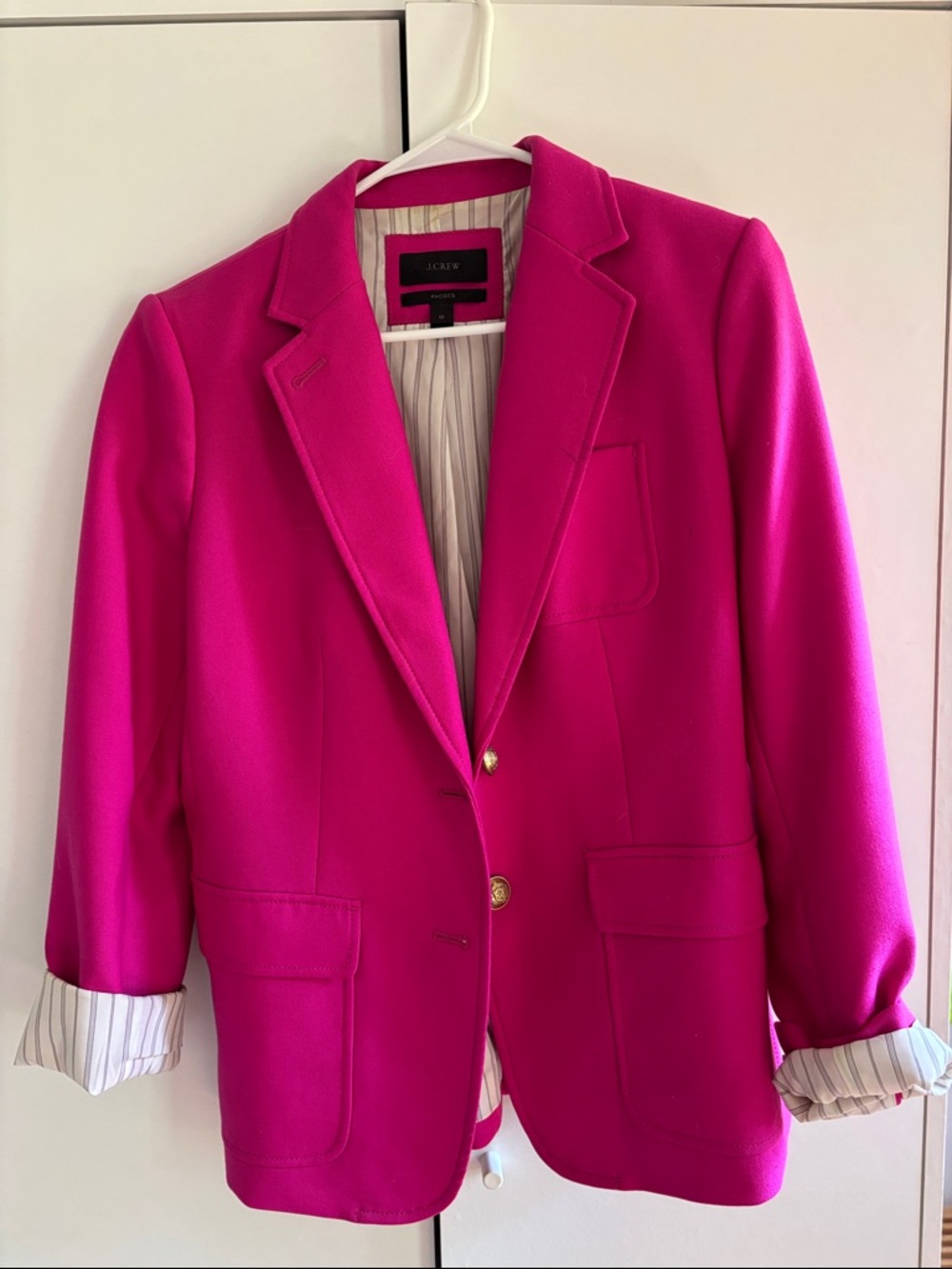 J. Crew Vibrant Pink Rhodes Blazer